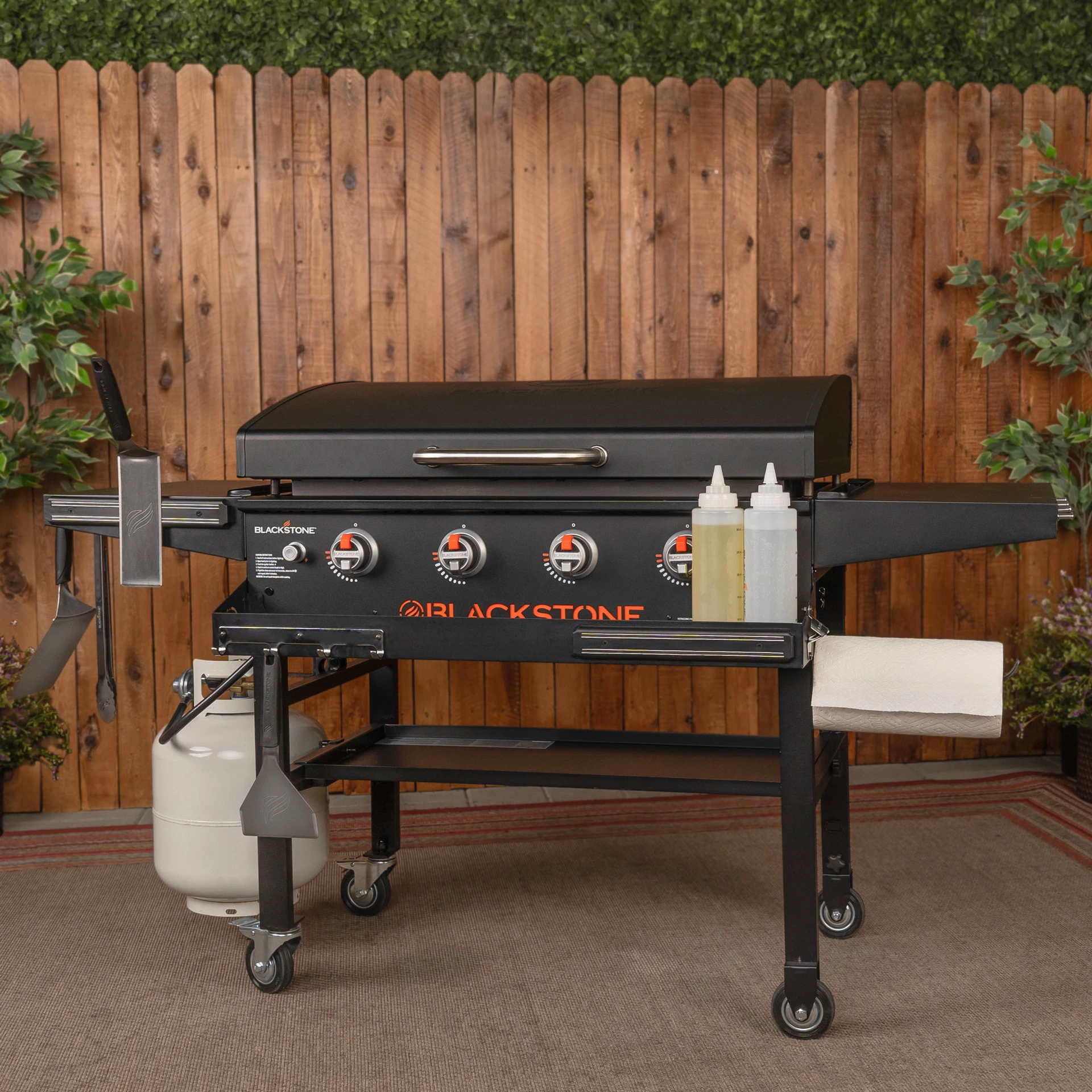 🔥This Week's Special Sale🔥Blackstone 36 in. Griddle with Hinged Hood, Front Shelf and Soft Cover